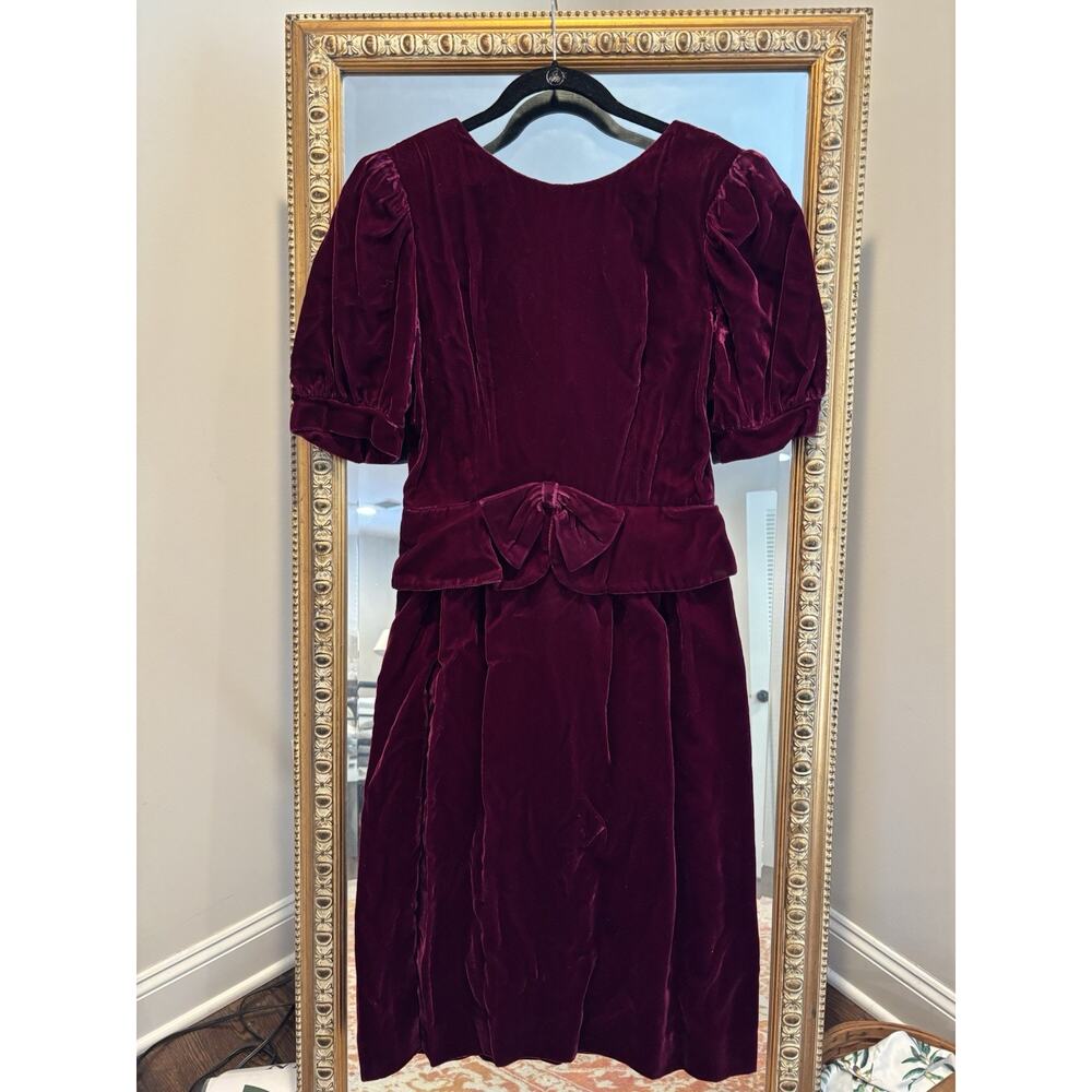 Vintage Lanz Originals Vintage Purple Velvet Dress, 10